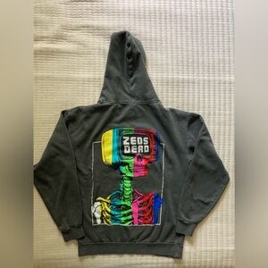 Zeds Dead Authentic Hoodie Men’s Large Skeleton Graphic Pullover Cotton Poly